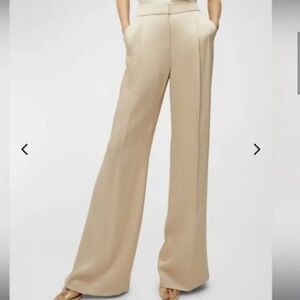 Veronica Beard Robinne Relaxed Fit High Rise Wide Leg Pant in Sand size 4 NWT